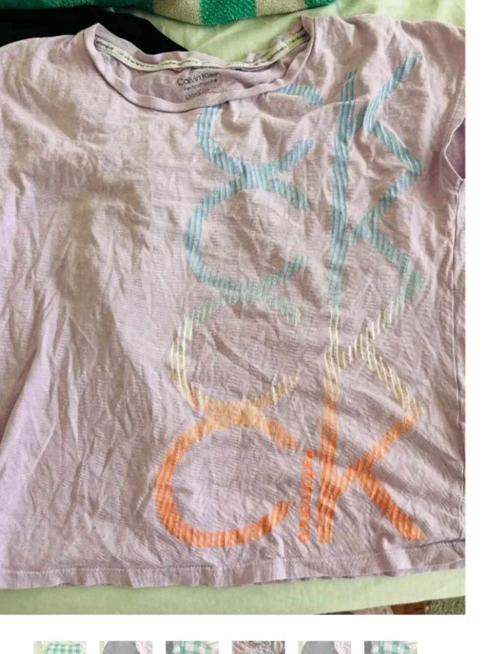 Old Navy Calvin Klein Girls Size L 3pc T-Shirts Gingham Pants Lot
